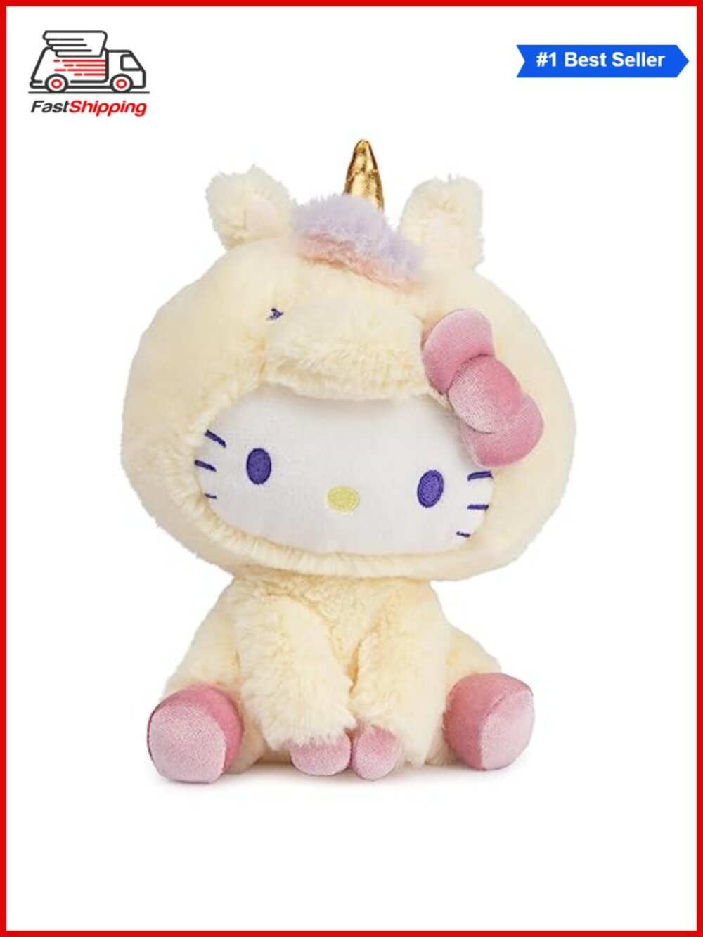 Hello Kitty 6" Plush Unicorn Outfit Stuffed Animal Toy